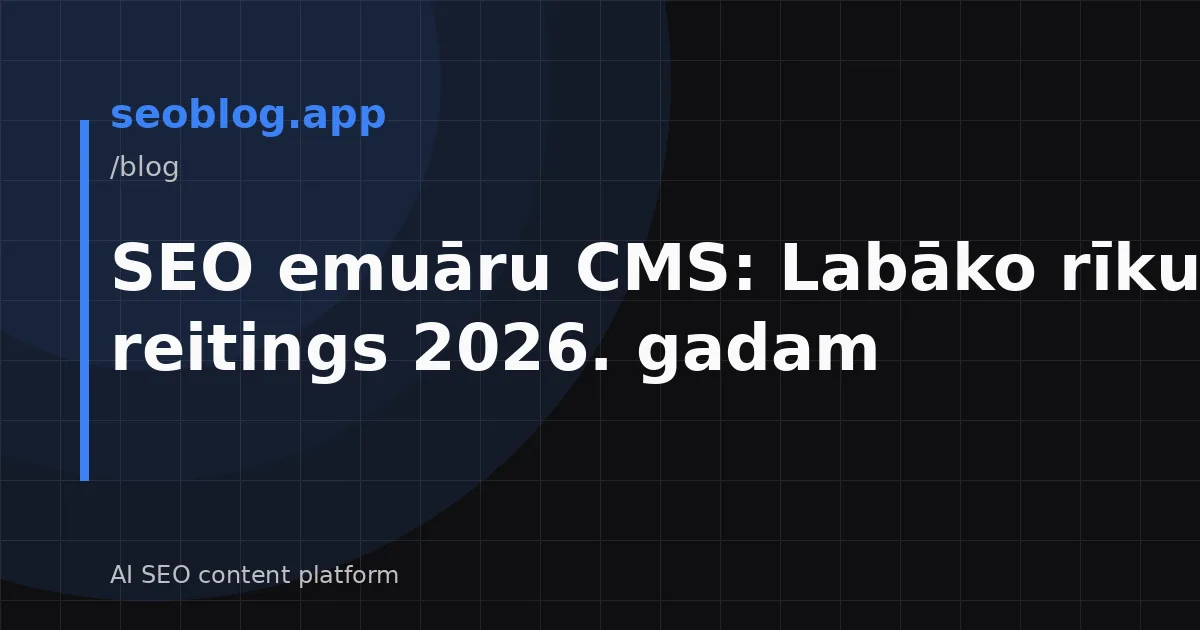 SEO emuāru CMS: Labāko rīku reitings 2026. gadam